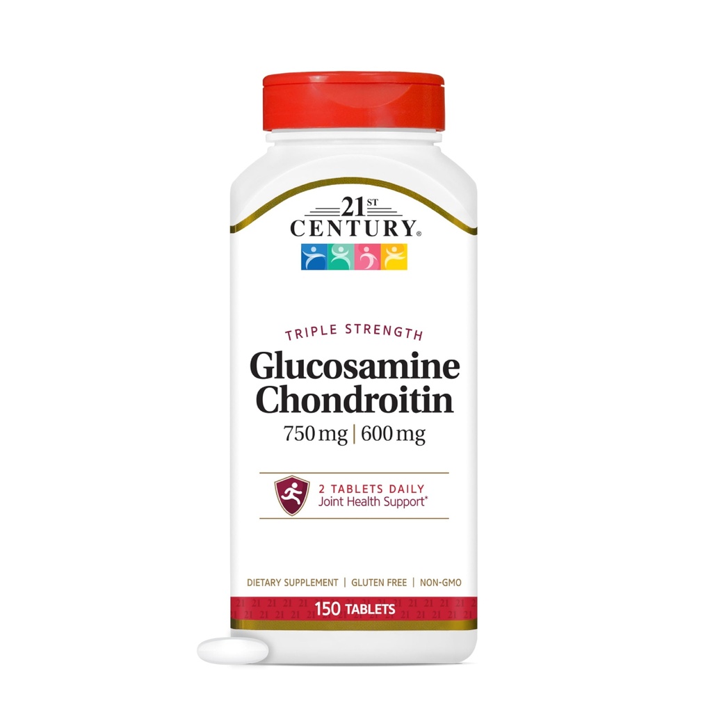 21. sajandi glükoosamiin Chondroitin 750/600mg - kolmekordne tugevus, tabletid, 150