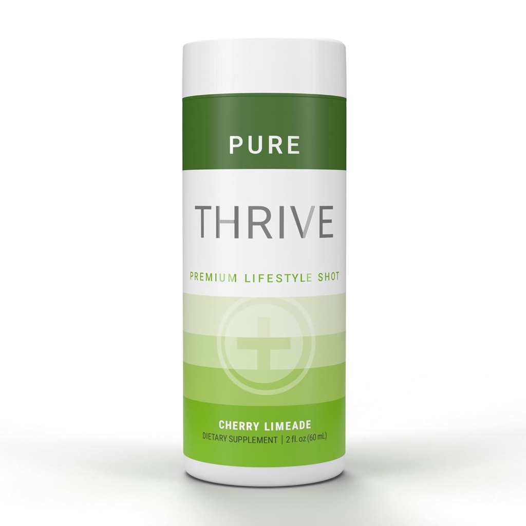 THRIVE by Le-Vel Energy Shot - Cherry Limeade | 2 fl oz | 12 Count | Clean, Sugar-Free, Zero-Calorie Energy Booster | Natural Energy Supplement with B Vitamiinid | Tervislik kofeiin Shot