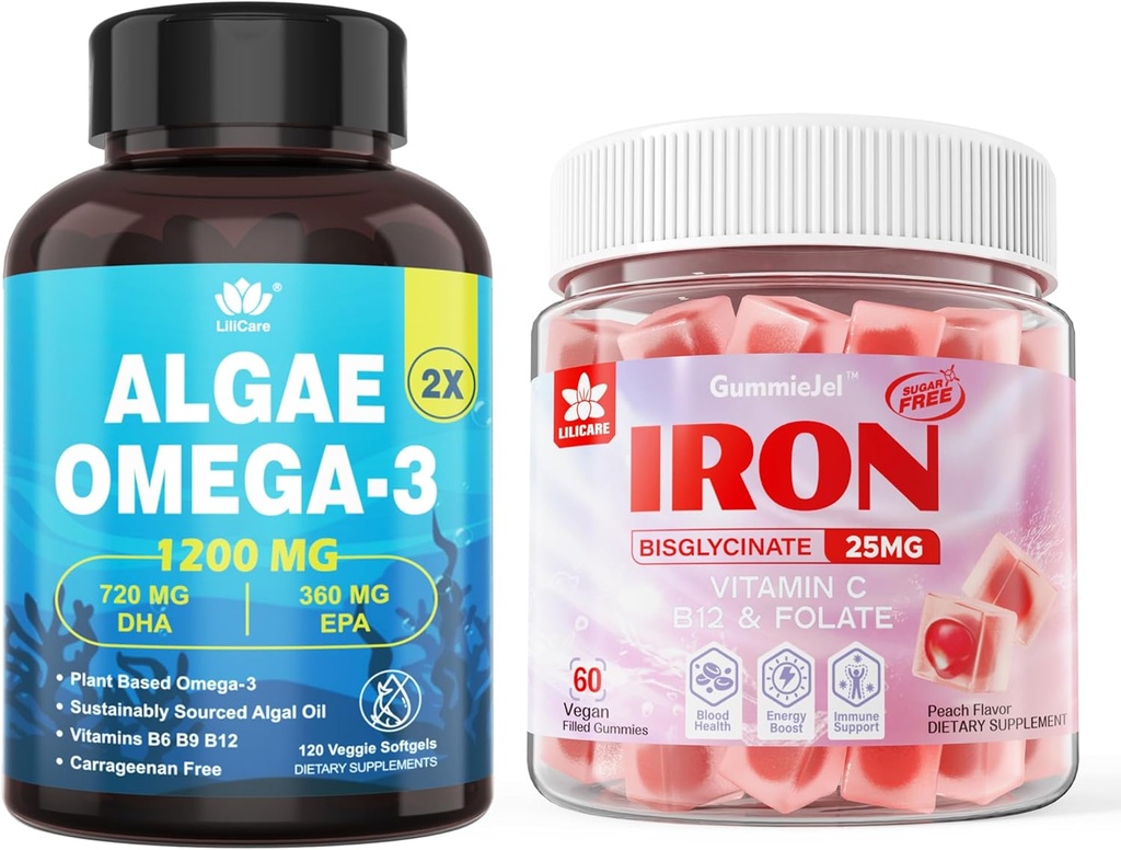 Vegan Raudkummid Ja Taimepõhised Vetikad Omega 3 1200mg Lisand