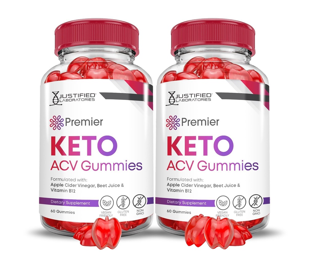 (2 Pack) Premier Keto ACV Gummies Premier Keto Gummies Advanced 1000MG Õunasiider Äädikas Formuleeritud Granaatõunapeedi Mahl Pulber B12 Vegan Non GMO 120 Gummys