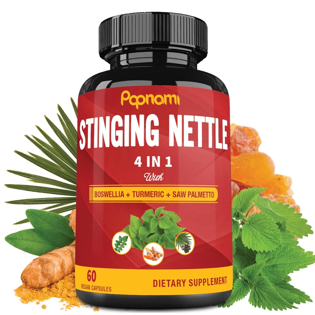 Stinging Nettle ekstrakti kapslid Boswellia, Turmeric & Saw Palmetto - 2 kuu pakkumine liigese, keha juhtimise, naha, juuste ja immuunsuse jaoks
