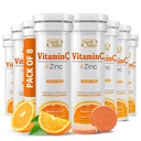 OLULINE LOODUS C-vitamiin 1000 mg kihisevad tabletid - tugev immuunsuse tugi VIT C koos tsingilisandiga - suhkruvaba & vegan valem | lahustuv C-vitamiini tabletid - vees lahustuv Fizzy Elixir - 80CT