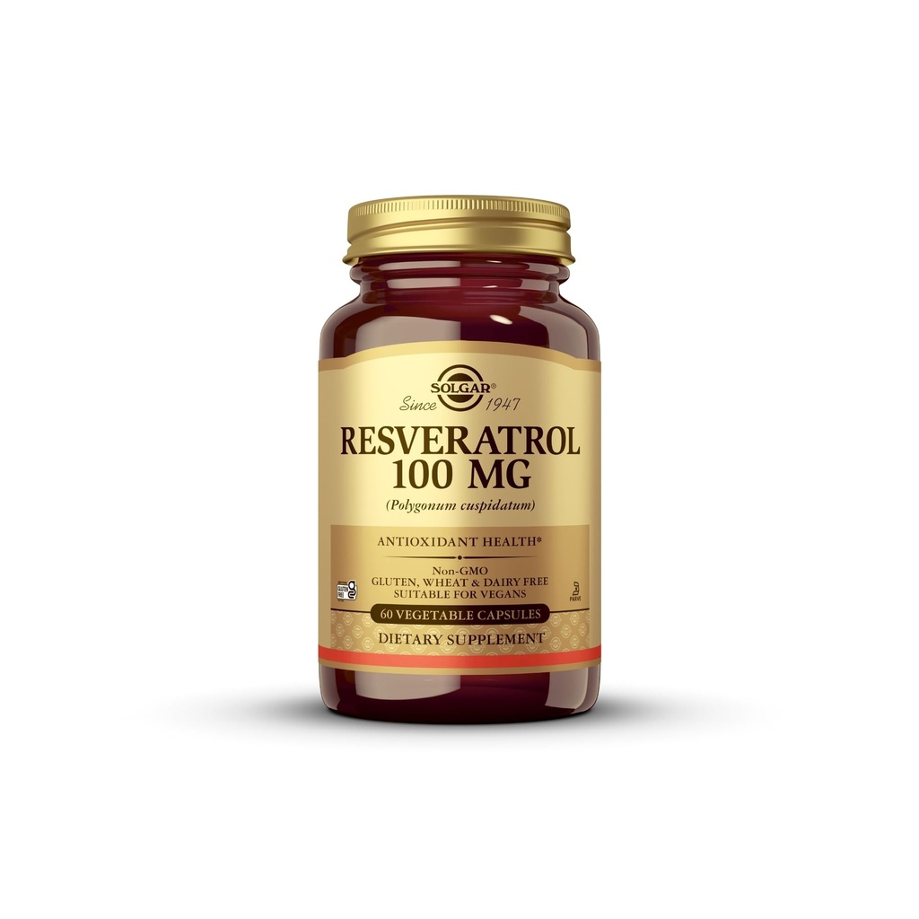 Solgar - Resveratrool 100 mg , 60 köögiviljakapslit