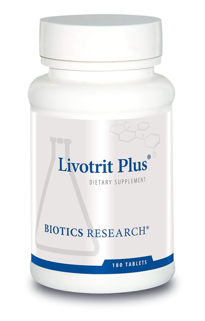 Biotics Research Livotrit Plus Liver Cleanse and Detox Support Supplement Natural Non GMO Herbal Blend with Milk Thistle 180 Tablets