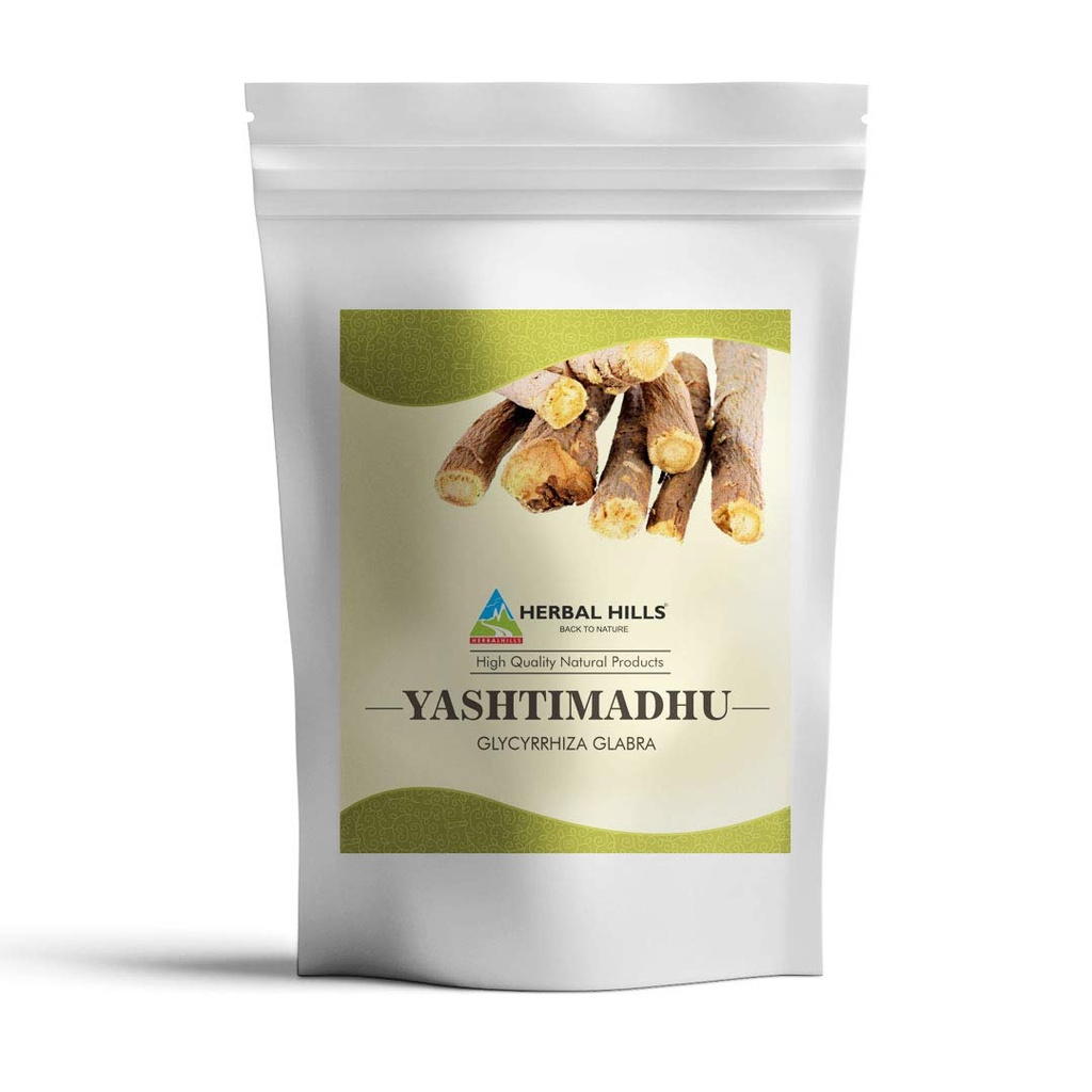 HERBAL HILLS Yashtimadhu pulber (Mulethi Powder/Lagriice Powder/Glycyrrhiza glabra) | 16 Oz (454 GMS) | looduslik maitsetaim