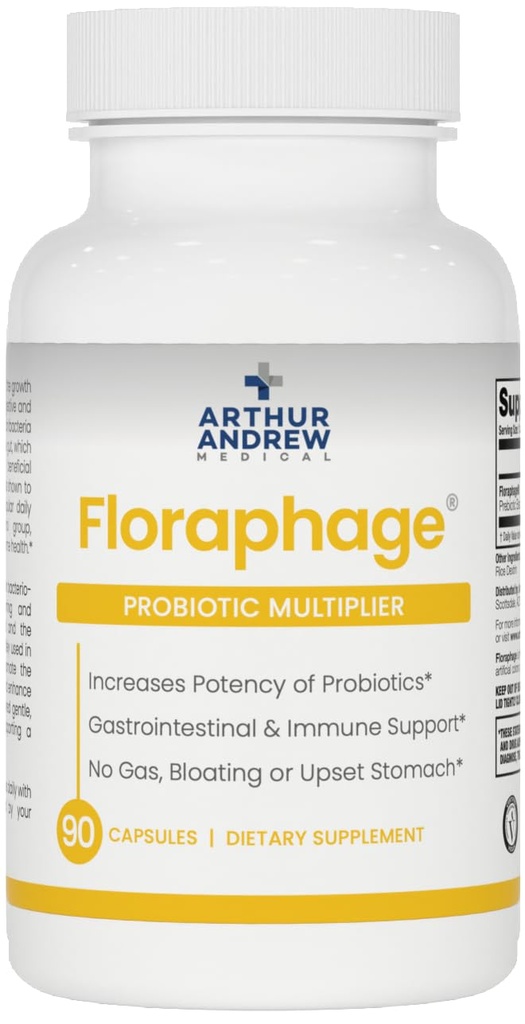Arthur Andrew Medical, Floraphage, Prebiootiline valem ja probiootiline kordaja, 90 kapslit