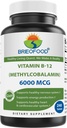 Brieofood Vitamiin B-12 (Methycoballamin) 6000 mcg- 240 tabletti. Mitte-GMO ja gluteenivaba