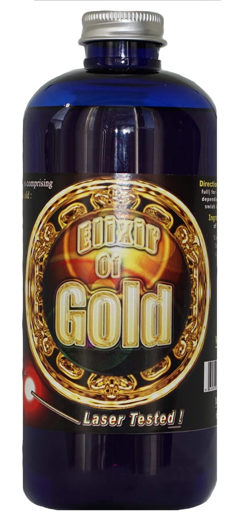 Elixir of Gold, 8 oz., 240 PPM Concentrate by Silver Mountain Minerals (Medical Purity Silver, Most Bioavailable Kolloidselt Suspended Nano Particles)