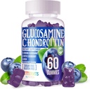 Glükoosamiin Chondroitin Gummies koos MSM & Elderberry Extra Tugevus - ühine tugi, antioksüdantide immuuntoetus täiendus täiskasvanutele, meestele ja naistele.60 Mustikakummid