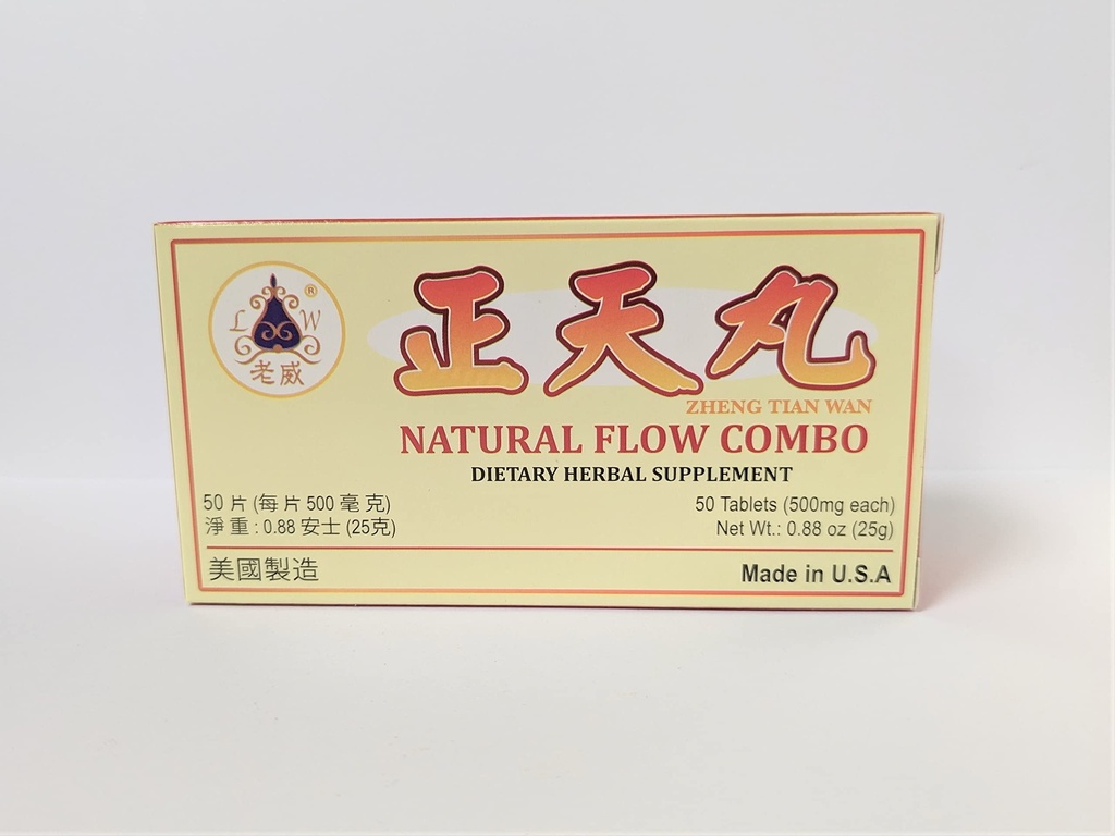 Zheng Tian Wan Taimne täiendus aitab migreeni ja premenstruaalsete peavalude korral 500mg 50 tabletti, mis on valmistatud USA-s Lao Wei poolt