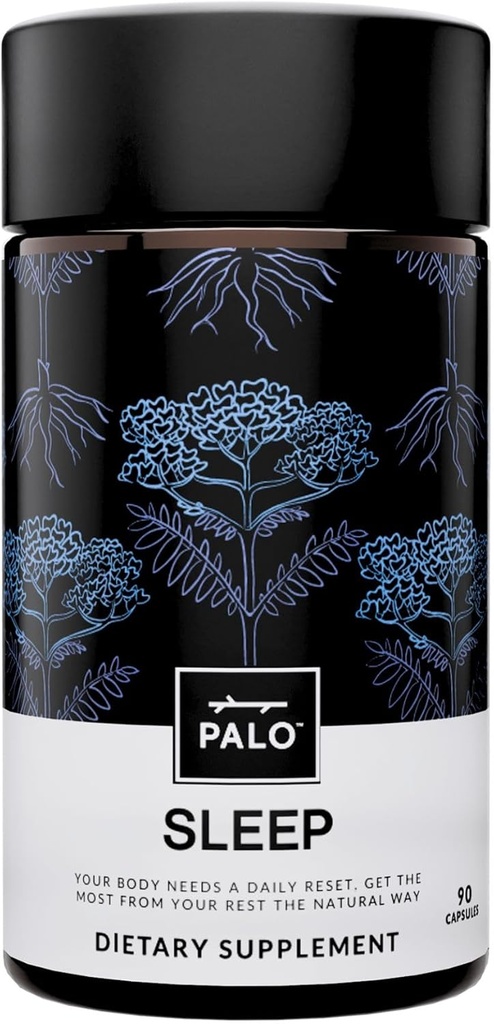 PALO une ja stressi tugi - melatoniinivaba vegani lisand orgaanilise palderjani juure, L-teaniini, magneesiumi, kummeli, sidrunipalsami ja passioonlillega - 90 kapslit