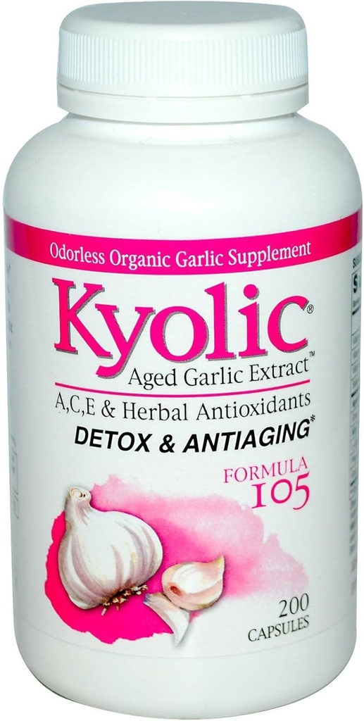 Kyolic Aged KüüslauguekstraktTM Detox ja vananemisvastane valem 105...200 kapslit