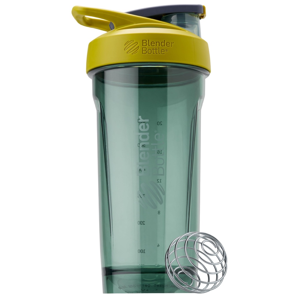 BlenderBottle Sport Shaker Bottle koos traadiga Whisk, 28-kordne, kollane - proteiini raputamine ja hüdratsioon sportlastele ja fitness entusiastidele, lihtne segamine, vastupidav ja kerge, lukustatav lid