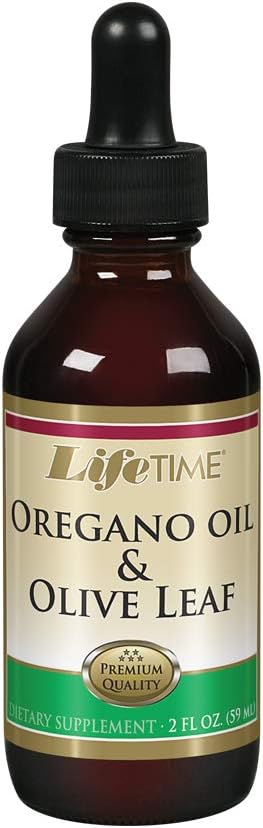 LIFETIME Oreganoõli ja Oliivilehe Tilgad | Tervislik Immuunsüsteemi Toetus | Valmistatud USAs | 2 FL oz | 59 Servings