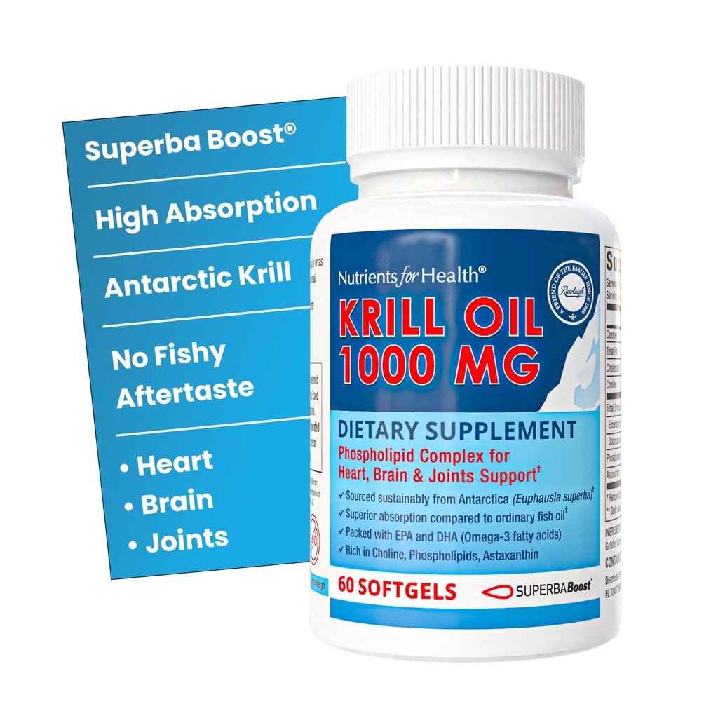 Rawleigh Premium Red Krill Oil: 60 Non-GMO Softgels, 1000mg Euphasia Superba Oil päevas, rikas koliin, fosfolipiidid, astaksantiin, EPA & DHA Omega-3 rasvhapped, südame, liigeste, aju tervis