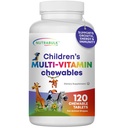 NutraBulk Children’s Chewable Multi-Vitamins - Promoting Kids' Overall Development - USA-Made, May Help to Support Immune, Bone, Brain & Overall Well Being- Vegan & Gluten Free - 120 Cherry Tablets
