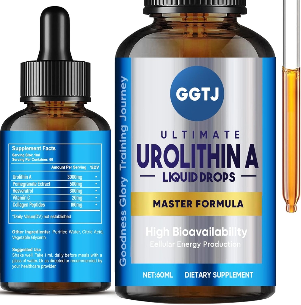 Urolitiin A, urolitiin A lisa 3000 mg granaatõuna ekstraktiga, võimsad antioksüdandid, tervislik vananemine ja mitokondriaalne tugi