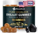 Shilajit Gummies - suhkruvaba Himaalaja orgaaniline lisand | 600mg Shilajit, 90 Gummies energia ja heaolu jaoks
