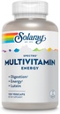 SOLARAY spektroenergia multivitamiin naistele ja meestele - rakuenergia, seedimine, silmade tervis ja immuunsus - w / A-vitamiin, B-vitamiini kompleks, CoQ10, raud, ensüümid, luteiin - 30 Serv, 120 VegCaps