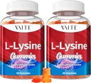 L-Lysine 1000mg Gummies - toetab nahka, huulte, veganit, gluteenivaba, 60 närimiskõlblikku lüsiini täiskasvanutele, vitamiine Kudede tervis ja immuunsüsteem, Aminohappe vitamiinilisandit ja kompleksseid toidulisandeid (2 Pack)