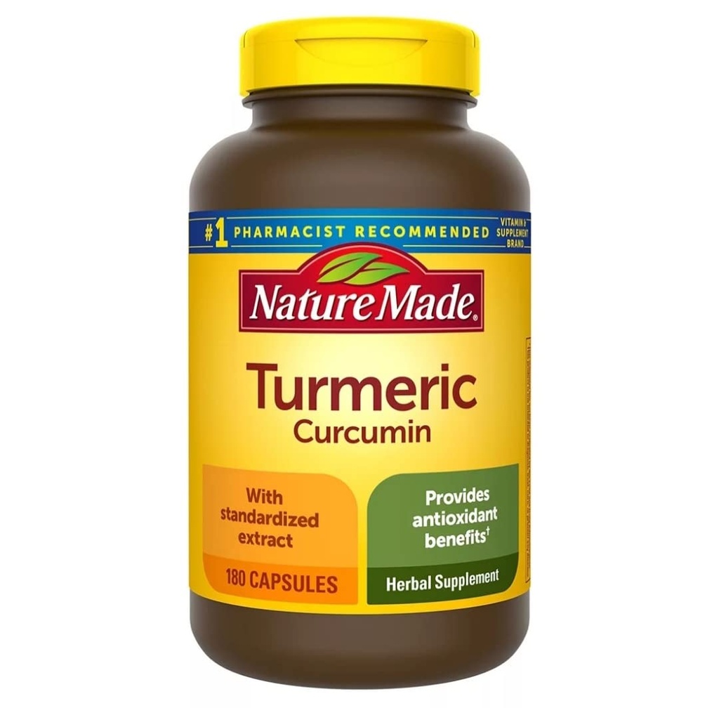 Nature Made Kurkumiini 500 milligrammi. Kapslite (antioksüdandi) väärtus suurus 180 Ct