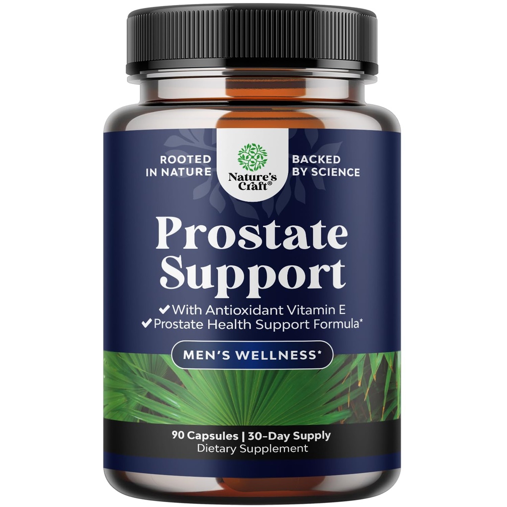Taimne eesnäärme täiendus meestele - potentne Pygeum ja Saw Palmetto ekstrakt beeta Sitosterol & roheline tee kuseteede toetamiseks - Meeste tervise segu sagedaseks urineerimiseks - 90 kapslit
