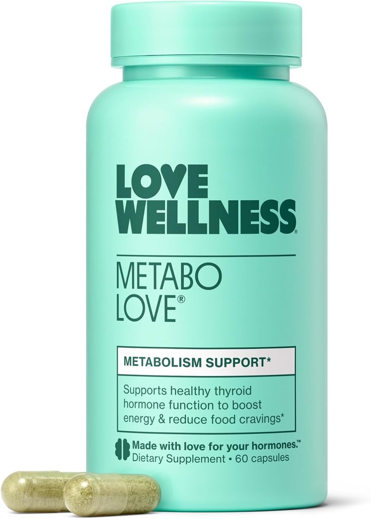 Love Wellness Metabolove | Metabolism Booster naistele Täiendus | Võitlus isu & Boost Energy Supplement | Kortisool & kilpnäärme tugi naistele | Stimulant vaba, vegan & gluteenivaba | 60 Loe edasi