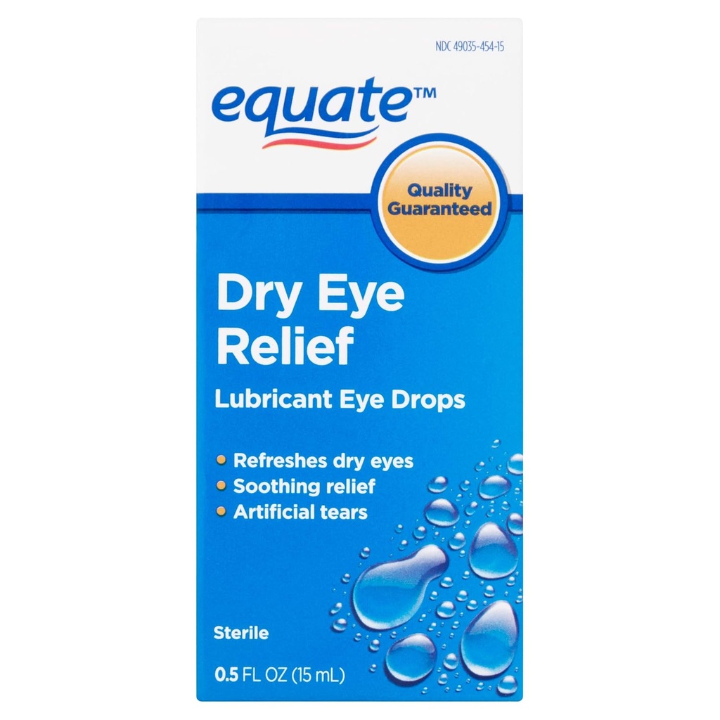 Equate: Steriilne kunstlik pisarad Määrdeaine silmatilgad, .5 fl oz