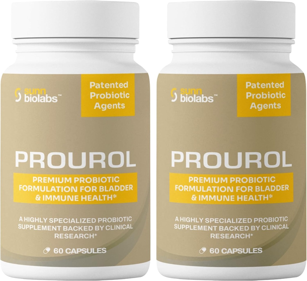 Prourol patenteeritud PROBIOTIC täiendus kuseteede tervisele, põietoetus, immuunsuse suurenemine, sage urineerimise leevendamine, UTI tervis, looduslikud koostisosad, igapäevane üldine tervisetoetus-2 pudelit - 120 loend