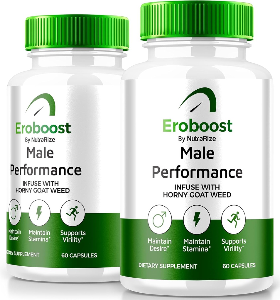 (2 Pack) Eroboost täiendus meestele, Eroboost meessoost täiendus, igapäevane toitumine, et toetada maksimaalset jõudlust ja üldist heaolu, ametlikud Ero Boost valemi ülevaated (120 kapslit)