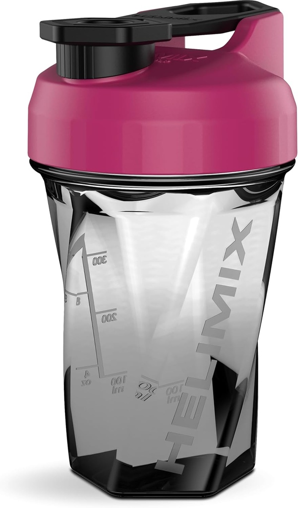 HELIMIX 1. 5 Vortex Blender Shaker Bottle hoiab kuni 20oz | Segamiskuuli ega viskit | USA Made | Portable Pre Workout Whey Protein Drink Shaker Cup | Segab kokteile Smoothies Shakes | Top Rack Safe
