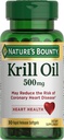 Looduse Bounty Krill õli, südame tervis, toidulisand, 500mg, kiire vabastamise Softgels, 30 loend
