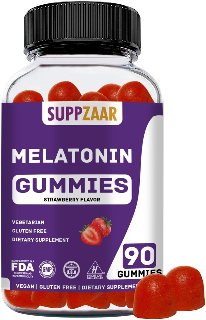 Melatoniin Gummies. Melatoniin 5 mg unekummid parema une, energia ja keskendumise jaoks Täiskasvanud ja lapsed Melatoniin Gummy: Mitte-Habit Forming, Mitte-GMO, Gluteenivaba, želatiinivaba. 90 Gummies