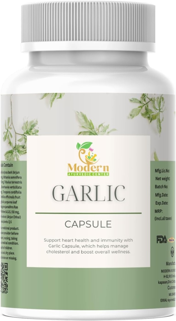 Orgaanilised küüslaugukapslid - 500mg Vegan Taimsed küüslaugu tabletid - 60 orgaanilist kapslit südame terviseks, immuunsuse toetamiseks ja energia suurendamiseks - mitte-GMO, gluteenivaba