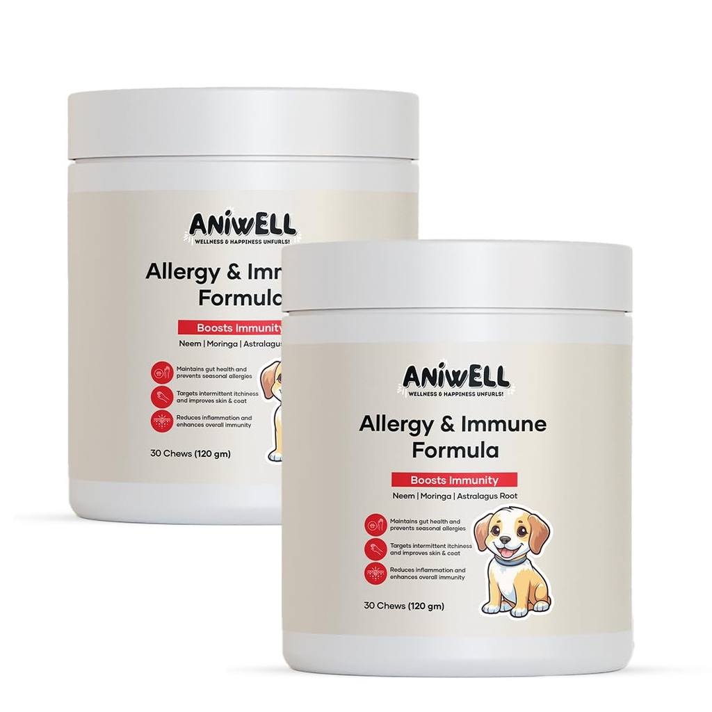 Allergia ja immuunsuse tugikoogid koertele - jõuallikaks Astragalus Root & Flaxseed C3 - edendab hooajalist allergia leevendamist, soolestiku ja seedetrakti tervist - pehmed närid | Pakend 2