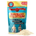 BodyBoost Terve ternespiim, 100% Veise ternespiimapulber, Immunoglobuliini ja laktoferriiniga Immuunsüsteemi võimendaja, Rohusööda ternespiima soolestiku tervisele, 16 oz