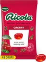 Ricola kirsi kurgu tilgad, 45 krahv, igapäevased tilgad maitsva kurgu värskendamiseks, suuline anesteetiline, loomulikult maitsestatud