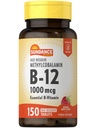 Sundance B-12 metüülkobalamiin 1000 mcg | 150 kiiret lahustuvat tabletti | looduslik marjamaitse | taimetoitlane, mitte-GMO ja gluteenivaba oluline vitamiinilisand