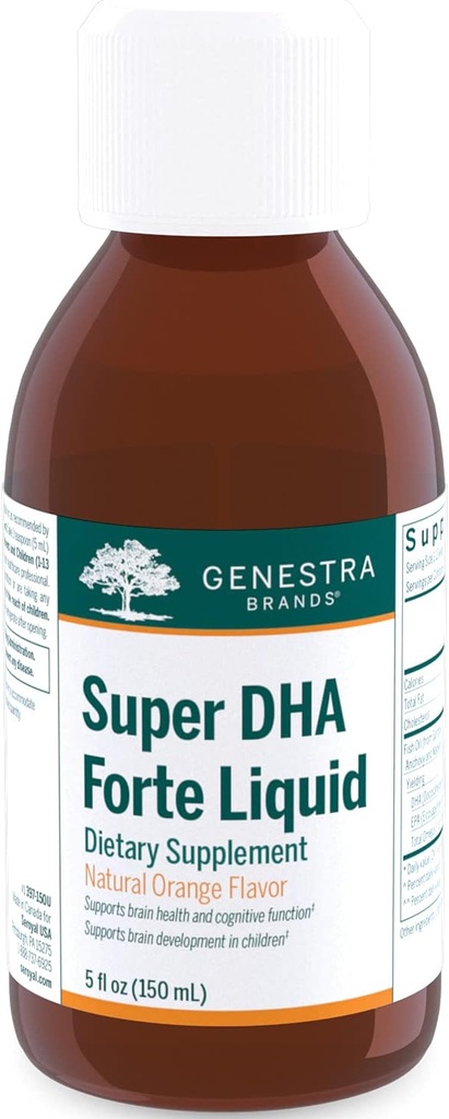 Genestra Brands Super DHA Forte Vedelik - Omega-3 Kalaõli Lisa - 5 fl oz