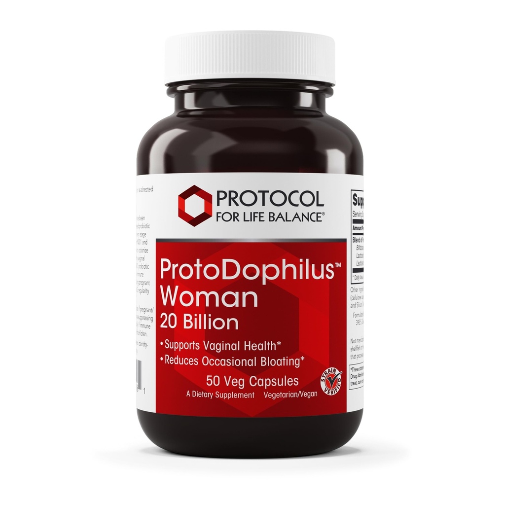 PROTOKOLL LIFE BALANCE Proto Dophilus Naine - 20 Miljardit - Soolestiku Tervise Probiootikumid - Tupe Vaginaalse Tervise Ja Puhumise Abi - Vegan & Kosher - 50 Veg Kapslit