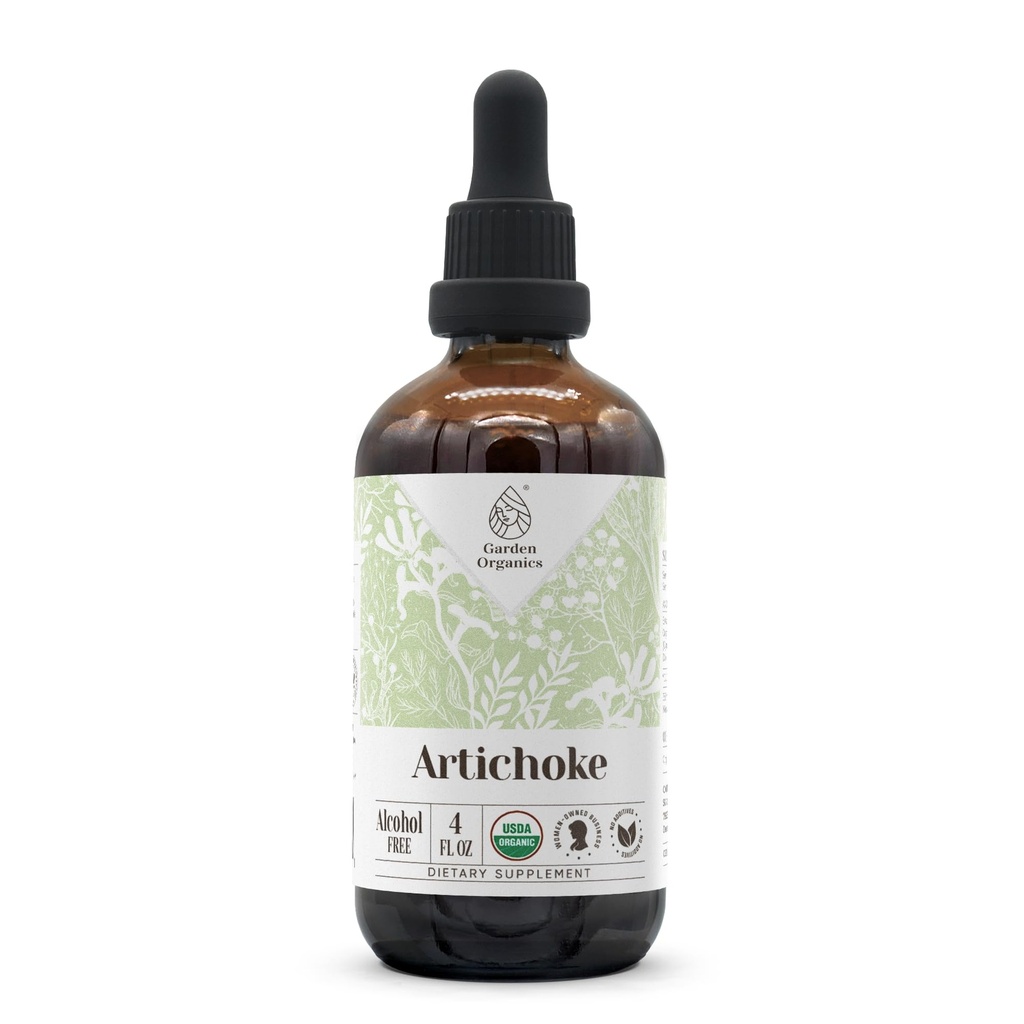 Artišokk USDA orgaaniline alkoholivaba ekstrakt | toidulisand, suure tugevusega tinktuur | looduslik sertifitseeritud orgaaniline artišokk (Cynara scolymus) Kuivatatud leht 4 oz