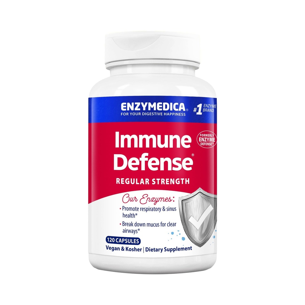 Enzymedica, immuunsuskaitse, regulaarne tugevus, proteolüütilised ensüümid immuunsuse toetamiseks, 120 krahv