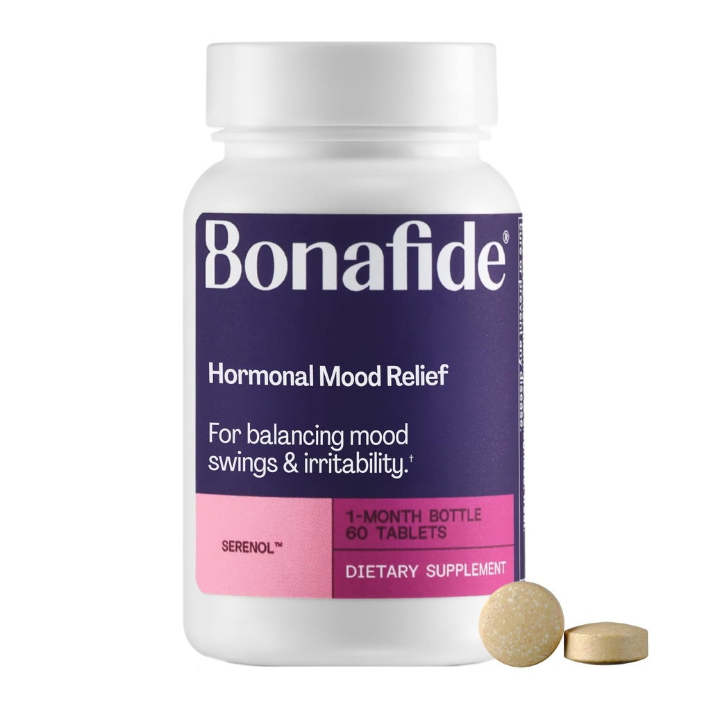 Serenol Bonafide'ilt. Hormonaalsed meeleolumuutused, ärrituvus ja PMS-puhitus. - 1 kuu pakkumine (60 tabletti)