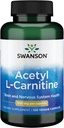 Atsetüül L-karnitiin 500 mg 100 kapslit Swanson Premium