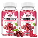 Vitamiin B12 Gummies - 5000 mcg Metüülkobalamiin Raud, Vitamiin C, D3 ja Folaat, energia toetus ja ainevahetus, Immuun, B-12 Kompleksne närimistable Supplement meestele ja naistele, 120 Count, 2 Pack
