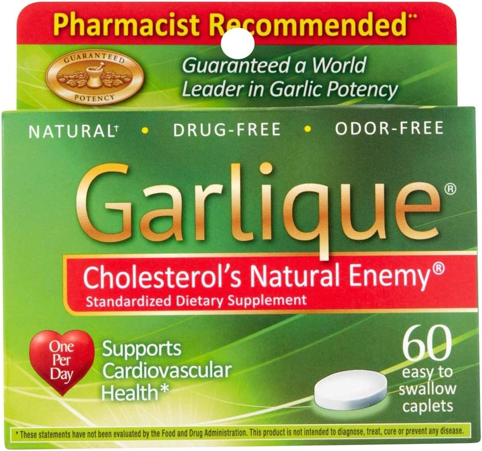 Garlique Tervislik kolesterool Valem 5000 mcg Allicin, 60 Enteric kaetud kapslid (Pack of 3)