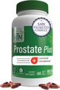 Health Thru Nutrition Prostate Plus koos Saw Palmetto ekstraktiga, lükopeen kui lükoreeritud, taimesteroolid, seleen, tsink ja kõrvitsaseemned | Täielik eesnäärme tugi | Mitte-GMO ja gluteenivaba (60. pakend)