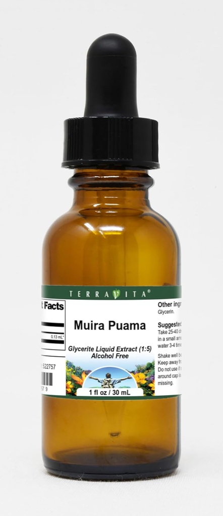 Muira Puama Glycerite Vedel ekstrakt (1:5) - No Flavor (1 oz, ZIN: 522757) - 3 Pack
