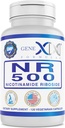 Genex Formulas NR Nikotiinamiid Riboside 500mg / Serving (120 kapslit) NAD + Prekursor tervislikuks vananemiseks - GMP-sertifitseeritud, mitte-GMO, gluteenivaba, taimetoitlane (1 pakend)