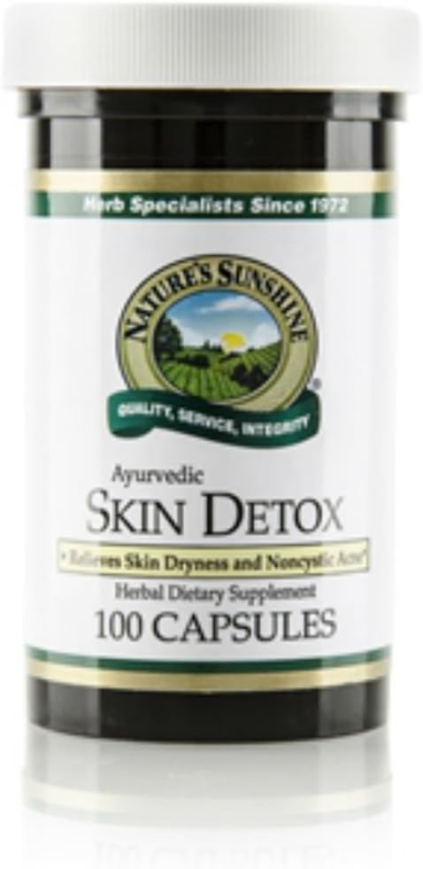 Looduse päikesepaiste naha detox (100 kapslit), sisaldab maitsetaimi, mida traditsiooniliselt kasutatakse naha tervise toetamiseks